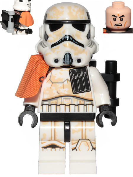 Минифигурка Lego Star Wars Sandtrooper Squad Leader (Captain) - Dual Molded Helmet sw0992 U